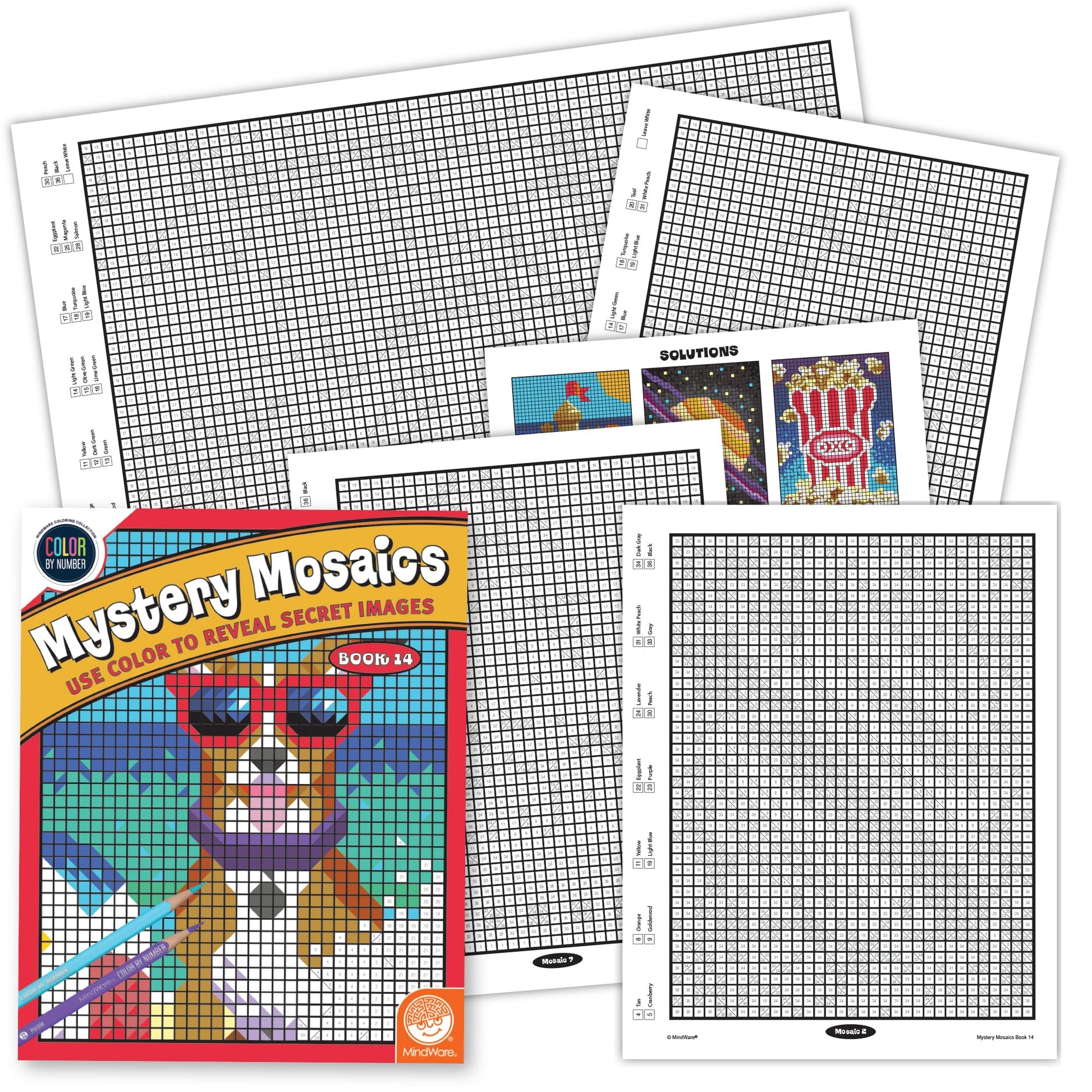 MindWare Color by Number Mystery Mosaics: (Book 14)