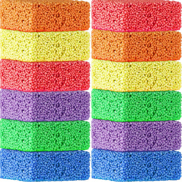 Shappy 12 Blocks Modeling Foam Clay For Kids Clay Foam Beads For Education Preschool Toys For Kids Develop Creativity Diy Art Crafts, 6 Colors