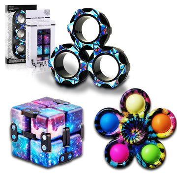 Dr.Kbder Fidget Toys Adults Set, Easter Basket Stuffers For Kids Teen Autism Sensory Toys Pack With Figette Cube Figits Ring Classroom Adhd Stress Relief Toys, Cool Gadget Desk Spinner Toy