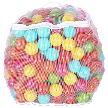 Balancefrom Fitness 2.3 Inch 400 Crush Proof Play Pit Balls With Mesh Storage Bag For Playpens, Bounce Houses, And Kiddie Pools, Multicolor (3 Pack)
