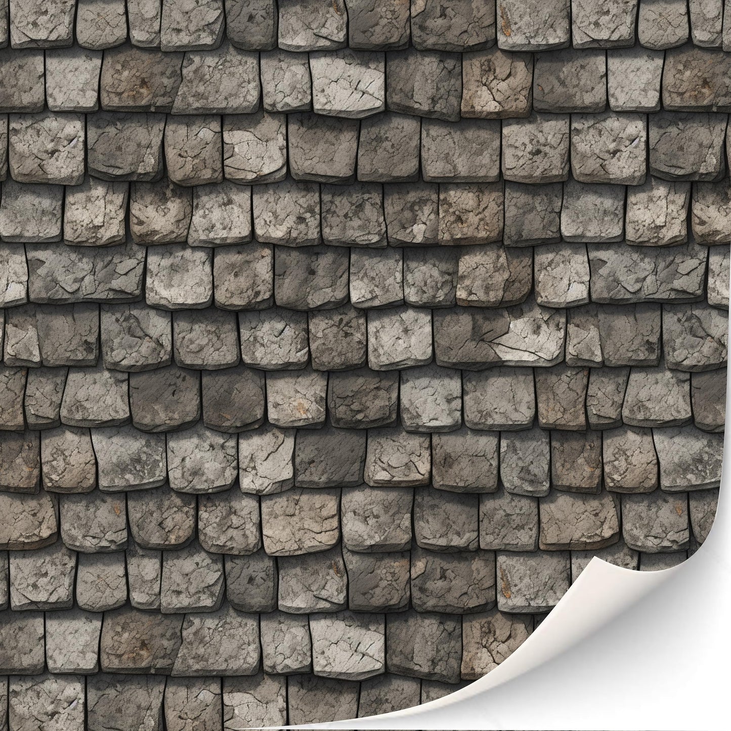 3 Sheets Self-Adhesive Roof Tiles And Shingles For Dollhouses Scale 1:12 (Roof Shingles Stone)