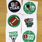 Assorted Football Sports Sticker Sheet Pack - 102 Stickers
