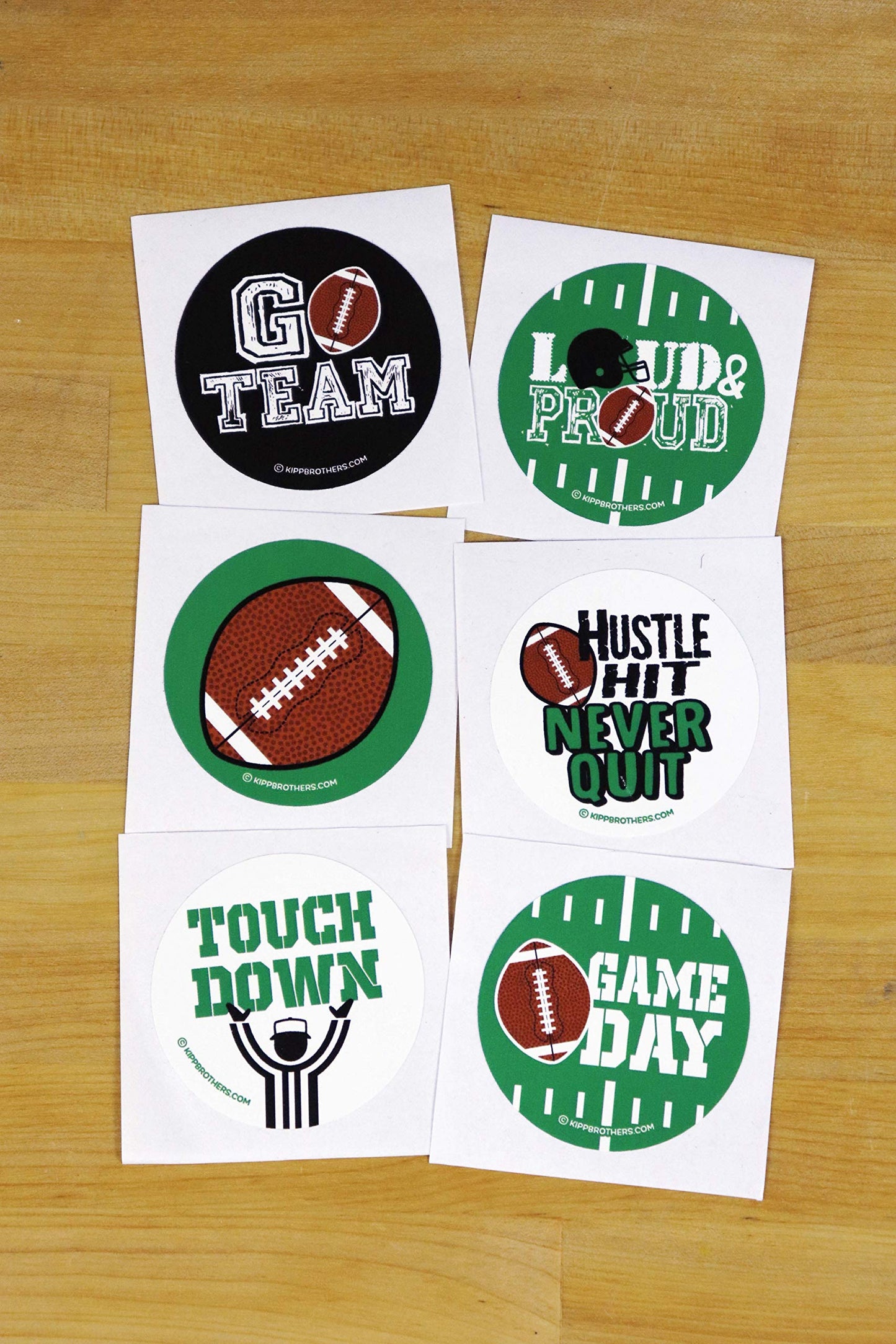 Assorted Football Sports Sticker Sheet Pack - 102 Stickers