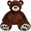 Anico Giant Plush Teddy Bear - 59" Chocolate Brown, Embroidered Paws, Model SUVELAM