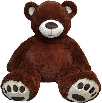 Anico 59' Tall (5 Feet) Giant Plush Chocolate Brown Teddy Bear With Embroidered Paws And Smiling Face, Fits In 2Xl Shirt!