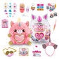 Rainbocorns Unicorn Rescue Surprise (Pink) By Zuru, Easter Basket Stuffers, Collectible Plush Stuffed Animal, Egg Toys, Sticker