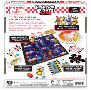 Funko Games Five Nights At Freddy'S Night Of Frights! Board Game | Includes 4 Sculpted Figures | 2-4 Players, Ages 8+