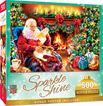 Masterpieces 500 Piece Glitter Jigsaw Puzzle - Christmas Dreams - 15''X21''