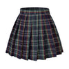 Women`S A-Line Pleated Stripe Plaid Summer Skirt(Xl,Yellow Green Red Stripes)