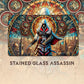 Wizcraft Gaming Paramint Stained Glass Assassin (Stitched) - Mtg Playmat - Compatible With Magic The Gathering Playmat - Play Mt