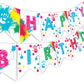 Art Party Happy Birthday Banner Pennant