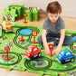 Niplooow 64 Pcs Puzzle Track Car Set For Boys Kids 3-5, Toddler Boys Toys For 3 4 5 6 Years Old, Puzzle Race Tracks Car Toys, Bi