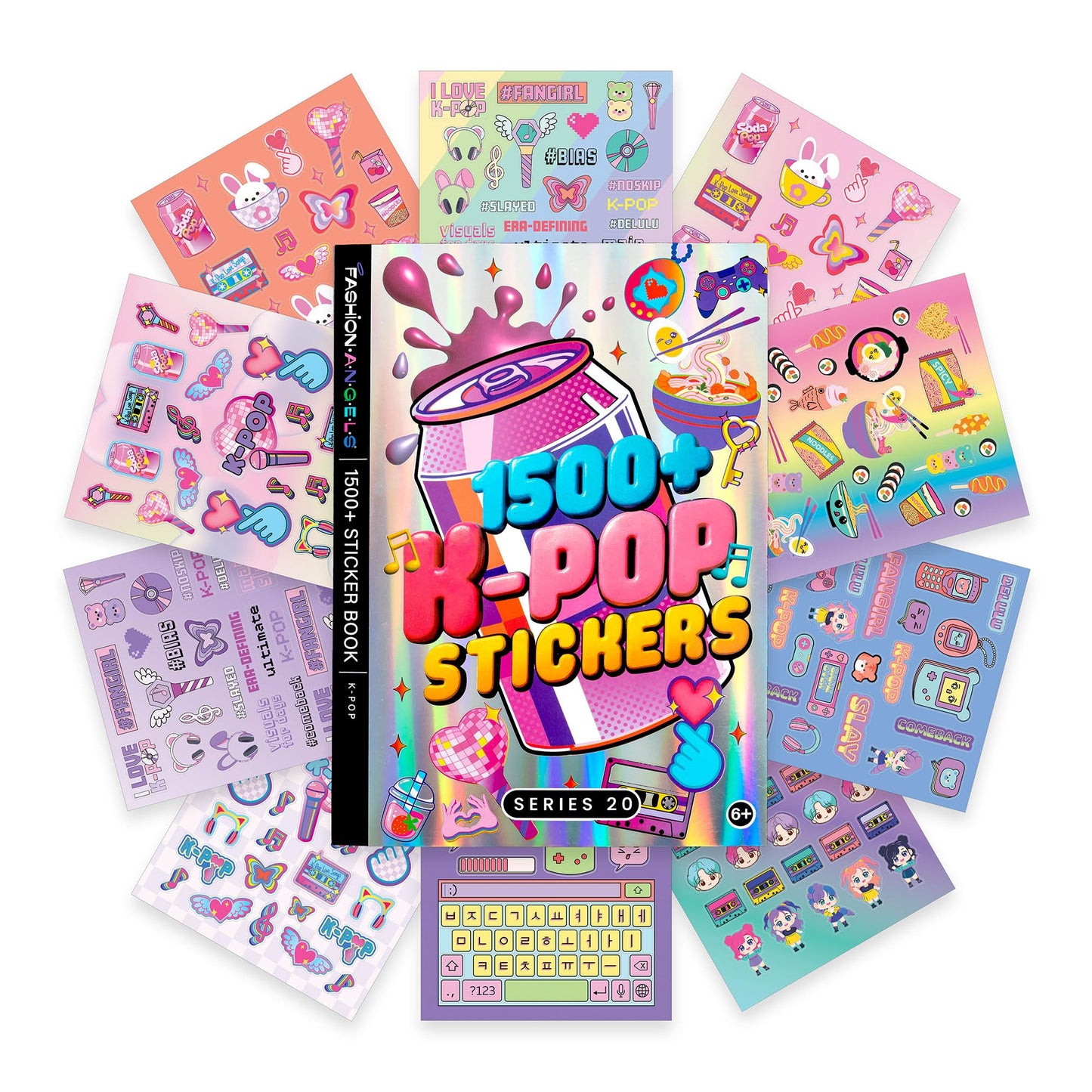 Fashion Angels K-Pop 1500+ Sticker Book, Includes Fun & Stylish Stickers, to Decorate & Personalize Water Bottles, Laptops & Mor