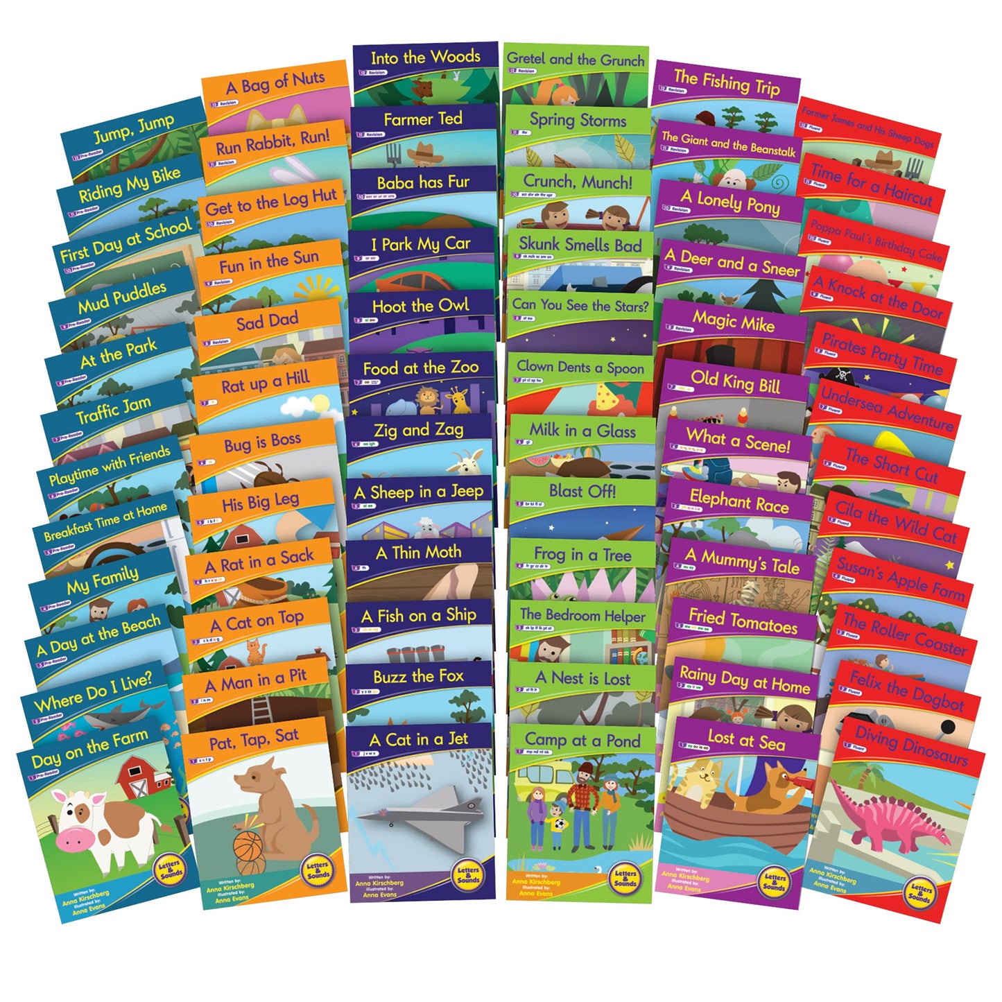 Junior Learning JRLBB126 Letters & Sounds 1 Fiction Boxed Set for Learning for grade PK Plus, Multi color