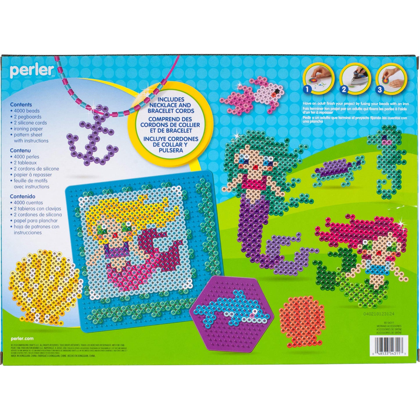 Perler Beads 3D Ocean and Mermaid Fuse Bead Kit, 4006pcs, 22 Projects