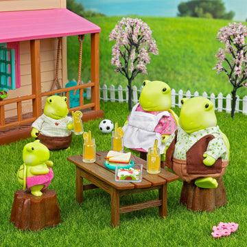 Li'l Woodzeez Tidyshine Turtle Family Set - 4 Collectible Dolls with Storybook - Multicolor - Gift for Kids Age 3+