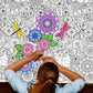 Sayglossy 3 Pcs Mandala Coloring Tablecloth 54 x 108 Inch Ocean Land Animal Drawing Poster End of The Year Gifts for Students Bu