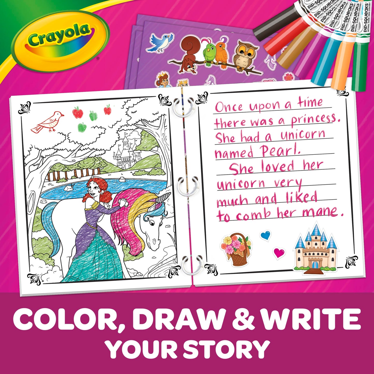 Crayola Book Making Kit for Kids, Create Your Own Fairytale Storybook, DIY Kits, Gift for Girls & Boys, Ages 6, 7, 8, 9
