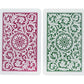 Copag 1546 Design Plastic Playing Cards, Bridge Size, Green/Burgundy, Standard Index, 1 Set, Model 10-B5997R
