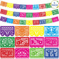 54 FT Cinco De Mayo Decorations, 3 Pack Mexican Party Banner, Plastic Fiesta Banner Colorful Papel Picado Hanging Banner String 
