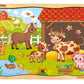 Webby Farm Animals Wooden Jigsaw Puzzle, 24Pcs, Multicolor