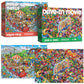 Antelope 2 In 1 1000 Piece Puzzle Bundle - Drive In Movie - 1000 Piece Jigsaw Puzzle Bundle With Roller Coaster - 1000 Piece Jigsaw Puzzle