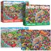 Antelope 2 in 1 1000 Piece Jigsaw Puzzle Bundle - Drive in Movie & Roller Coaster - Cardboard, Model: ANTELOPE-2IN1-1000PI