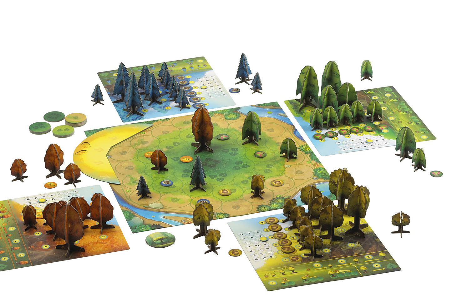 Blue Orange Photosynthesis Board Game - Strategy Game for 2-4 Players, Cardboard, Green, Model 05400, Ages 8 & Up
