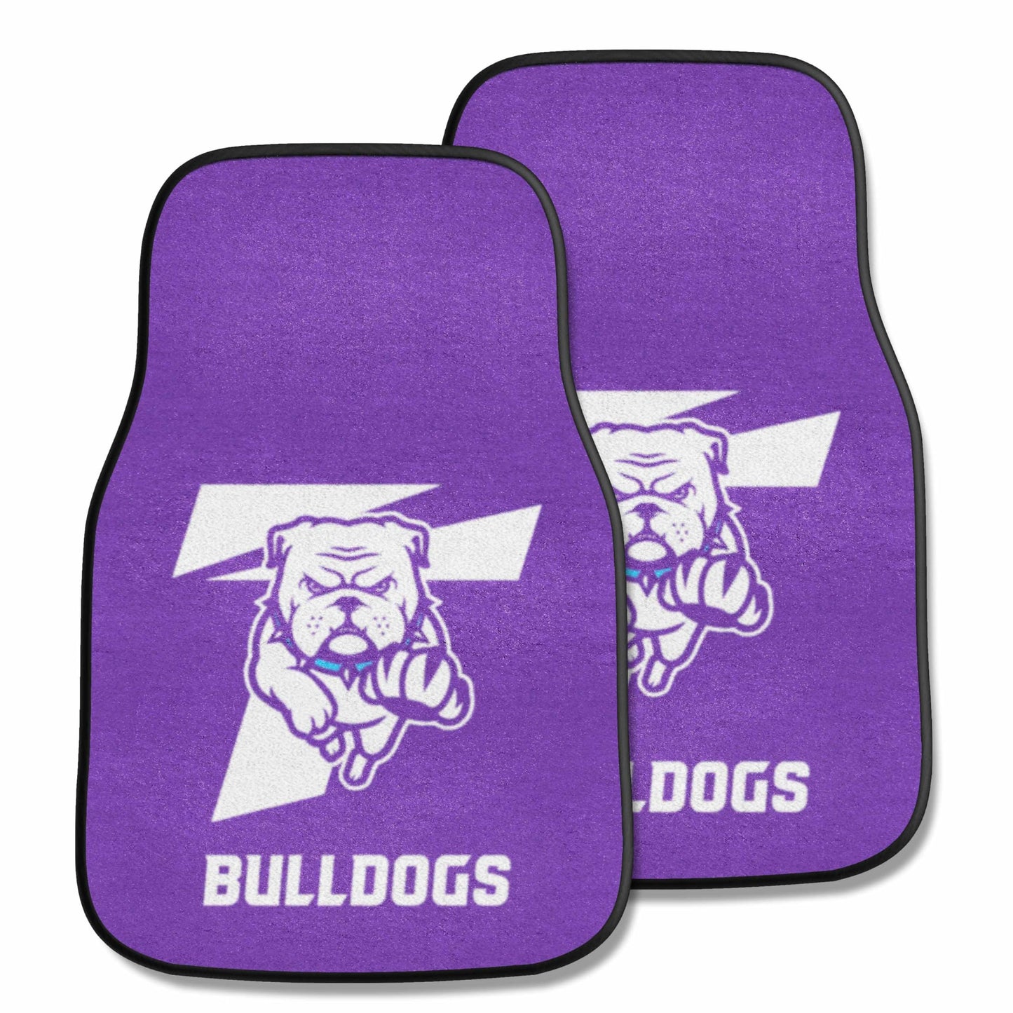 FANMATS 5416 Truman State Bulldogs Front 2-Piece Team Logo Carpet Car Mat Set, Front Row Automotive Floor Mats, Non-Slip Backing