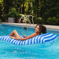 Big Joe Lagoon Lounger No Inflation Needed Pool Float, Ripple Blue Double Sided Mesh, Quick Draining Fabric, 5 Feet Giant