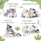 Ikasa Mommy Wolf Stuffed Animal Mom And Baby Plush Toy, Cute 18' Soft Small Mama Family Set With Little Mini Babies,Gifts For Kid (Wolf)