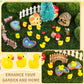 selizo 250PCS Mini Resin Ducks, Tiny Plastic Ducks Little Ducks to Hide, Small Resin Duck Charms Baby Ducks Bulk for Miniature D
