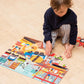 Petit Collage Floor Puzzle Construction Site 24 Pieces | Large Puzzle For Kids | Completed Puzzle 18' X 24' | Great Gift For Kids 3+
