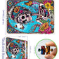Halloween Sugar Skull 500 Piece Jigsaw Puzzle for mature-themeds Day of The Dead Puzzle with Vibrant Floral Skull Butterflies Playing Cards Art Challenging mature-themed Jigsaw Puzzles for Game Night(15 x23 )