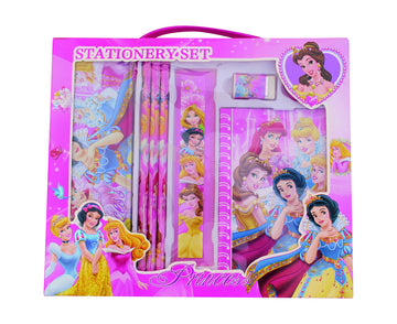 7Horse 8 Pcs Princess Stationery Set Box Combo Of Kids Accessories. (Multi Color)