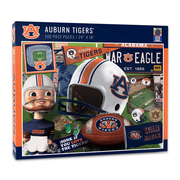 Youthefan Ncaa Auburn Tigers Retro Series Puzzle - 500 Pieces, Team Colors, Large