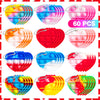 60 Pcs Heart-Shaped Pop Its Set Pop Fidget Toys Push Pop Its Bubble Fidget Sensory Toy Pop It Fingertip Keychain Decompression B