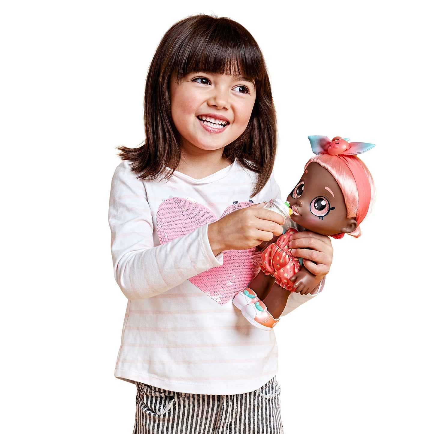Kindi Kids Snack Time Friends - Pre-School Play Doll, Summer Peaches - For Ages 3+ | Changeable Clothes And Removable Shoes - Fu