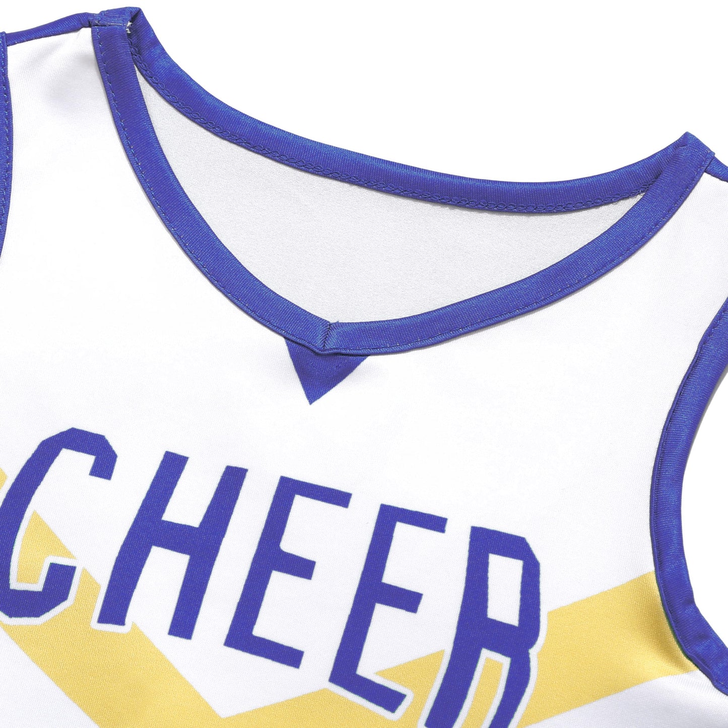 SCYPRUTH Cheerleader Costume for Girls Cheerleader Outfit for Kids Cheerleading Dress with Pom Poms for Halloween Dress Up