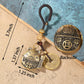 Mansiyuyee Lucky Cat Statue Keychain with Five Emperors Money Feng Shui Coins, Maneki Neko Figure Holding a Streamer Lucky Tasse