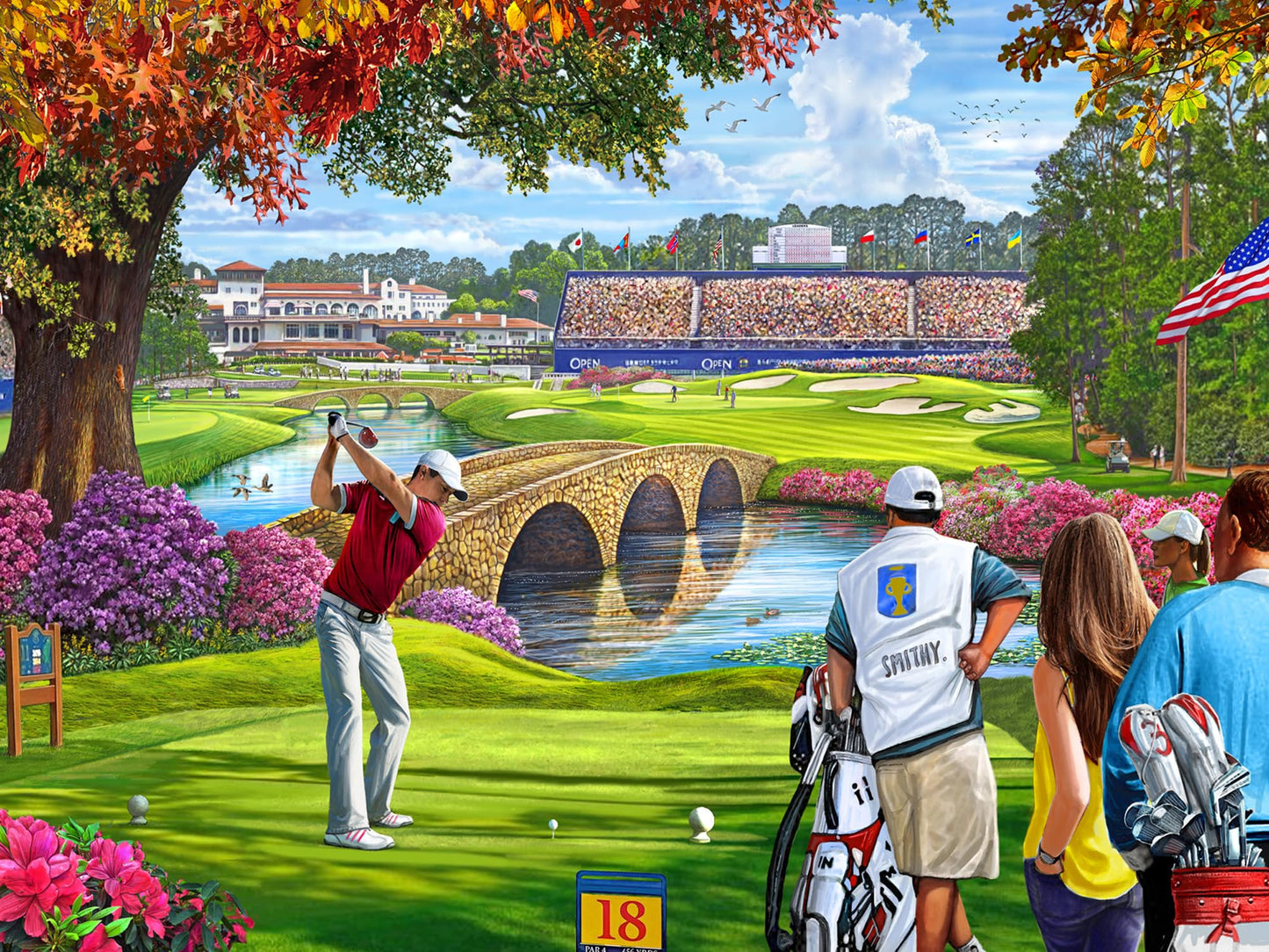 The Final Hole (Golf) Jigsaw Puzzle 550 Piece by Vermont Christmas Company - Large Pieces - Fully Interlocking & Randomly Shaped Pieces - 24 x 18