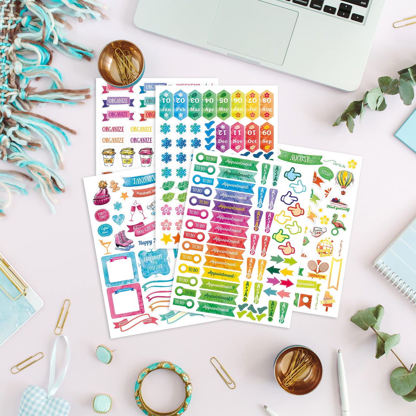 Planner Stickers - 1800+ Ultimate Accessories to Improve and Simplify Your Planner, Calendar and Journal