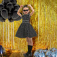 Rabtero 1950S Black And White Polka Dot Dress Costume For Girls 7-8 Years, Large - Halloween Outfit With Headband, Glasses And S