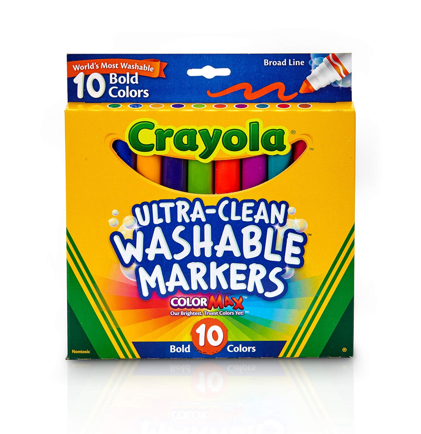 Crayola Ultraclean Broadline Bold Markers (10 Count)