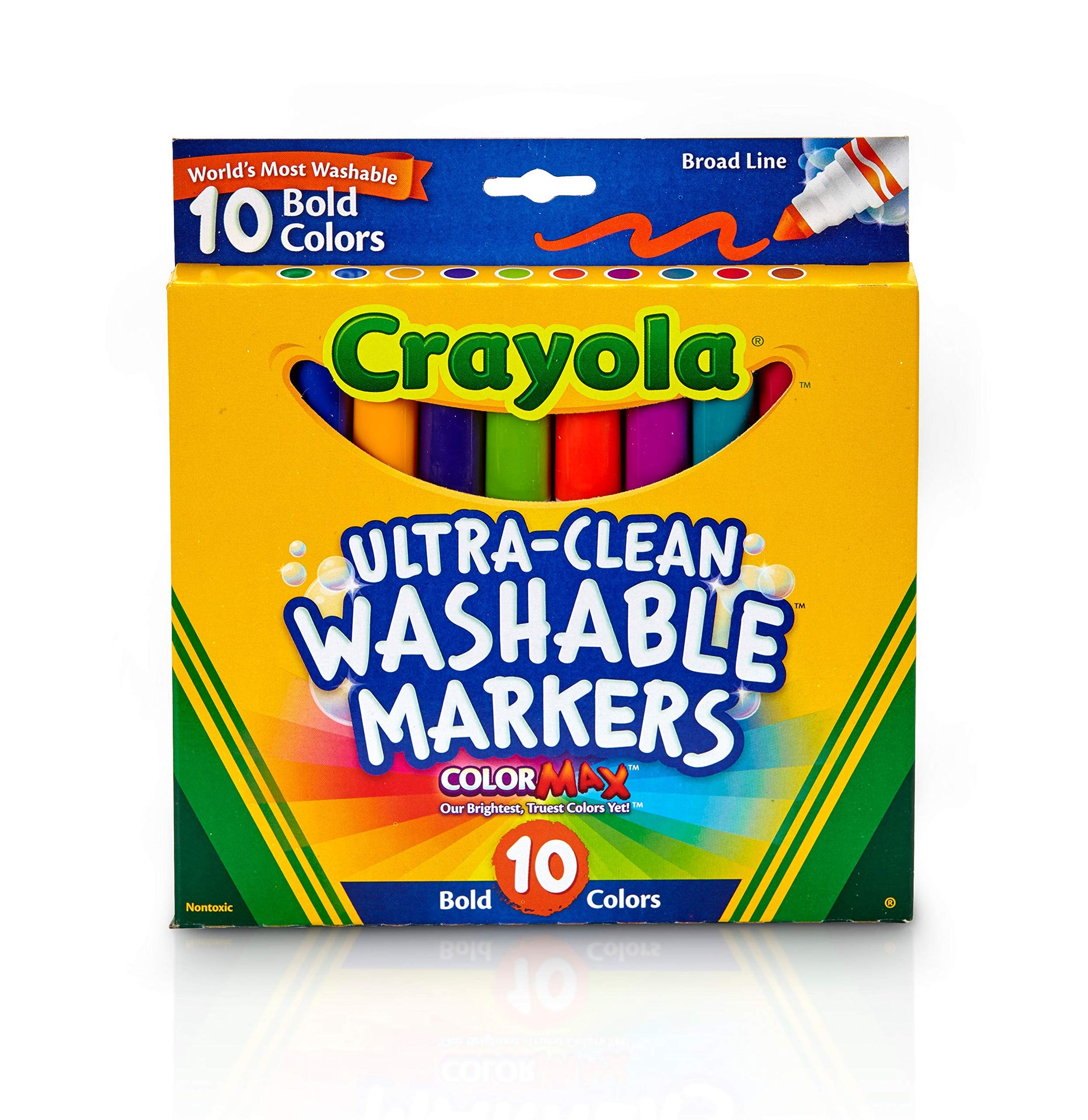 Crayola Ultraclean Broadline Bold Markers (10 Count)