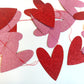 Red Glitter Be My Valentine Banner and Red Pink Valentines Day Heart Garland,Happy Valentines Day Banner for Valentines Day Par