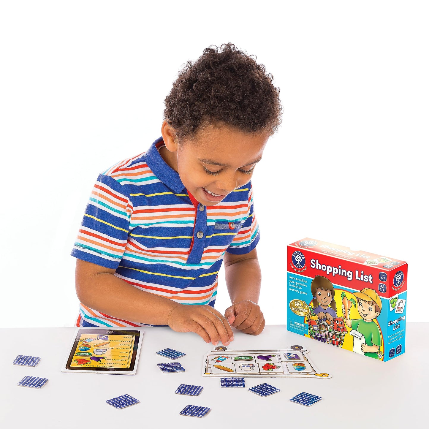 ORCHARD TOYS Shopping List Memory Game for Ages 3-7, 2-4 Players, Multicolor, Model 91026