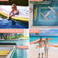 POZA 2 Pack Inflatable Pool Noodles - enhanced Jumbo Pool Noodle Float  elegant Giant Pool Floats Set  Sparkle Gold Confetti Pool Float for Swimming Pool  Beach  River and Lake  74 Inches - Rose Gold