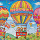 Cross & Glory - Floating On Cloud Nine - 1000 Piece Jigsaw Puzzle For Adults & Kids 12+ | Vibrant Hot Air Balloon Fantasy Picture | Best New Puzzles
