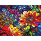RoseArt Stained Glass Flowers 300-Piece Jigsaw Puzzle for Adults - Multi Color, Cardboard, Model 1209ZZD